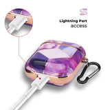 Purple Geode Marble AirPods Case - Creamcy Cases
