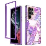 Purple Geometric Marble Samsung Galaxy Case - Creamcy Cases