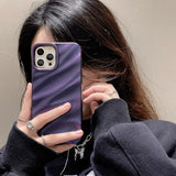 Purple Wave Stripe iPhone Case - Creamcy Cases