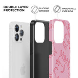 Red & Pink Cool Cat Art iPhone Case - Creamcy Cases