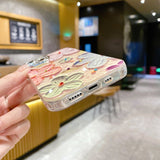 Retro Blooms Floral iPhone Case w/ Crystal Lens Protector - CREAMCY