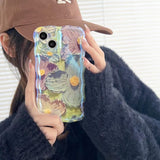 Retro Oil Painting Summer Floral iPhone Case - Creamcy Cases