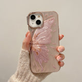 Rose Gold Laser Butterfly iPhone Case - CREAMCY