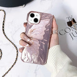 Rose Gold Laser Butterfly iPhone Case - CREAMCY