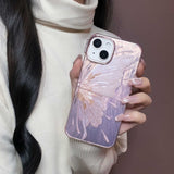 Rose Gold Laser Butterfly iPhone Case - CREAMCY