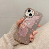 Rose Gold Laser Butterfly iPhone Case - CREAMCY