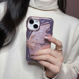 Rose Gold Laser Butterfly iPhone Case - CREAMCY