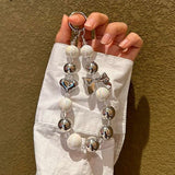 Silver Pearls Phone Chain - CREAMCY