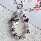 Silver Pearls Phone Chain - CREAMCY