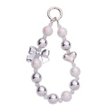 Silver Pearls Phone Chain - CREAMCY