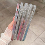 Sparkly Sides Clear iPhone Case w/ Camera Protector - Creamcy Cases