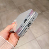 Sparkly Sides Clear iPhone Case w/ Camera Protector - Creamcy Cases
