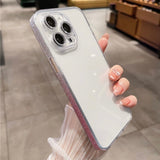 Sparkly Sides Clear iPhone Case w/ Camera Protector - Creamcy Cases