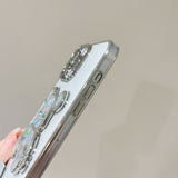 Transparent Electroplating Glitter Bear iPhone Case - Creamcy Cases