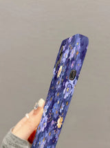 Plum Purple All Over Floral Vintage Aesthetic Anti Drop iPhone Case