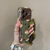 Cute Crybaby & Hearts Olive Green Phone Case