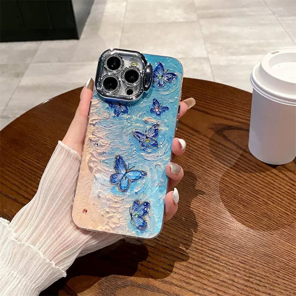 Ocean Blue Butterfly iPhone Case