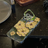 Retro Oil Painting Spring Peony iPhone Case