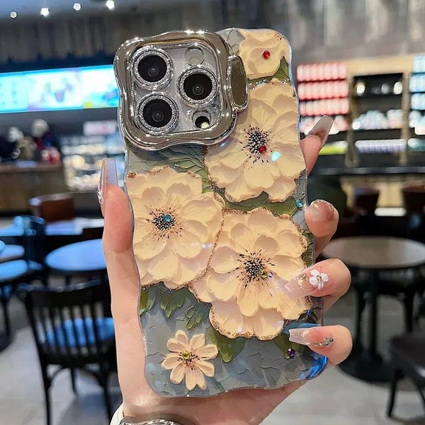Retro Oil Painting Spring Peony iPhone Case