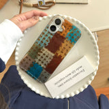 Autumn Sweater Plaid iPhone Case - CREAMCY