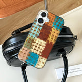 Autumn Sweater Plaid iPhone Case - CREAMCY