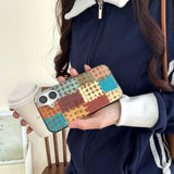 Autumn Sweater Plaid iPhone Case - CREAMCY