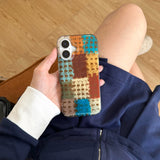 Autumn Sweater Plaid iPhone Case - CREAMCY