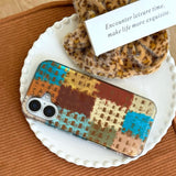 Autumn Sweater Plaid iPhone Case - CREAMCY