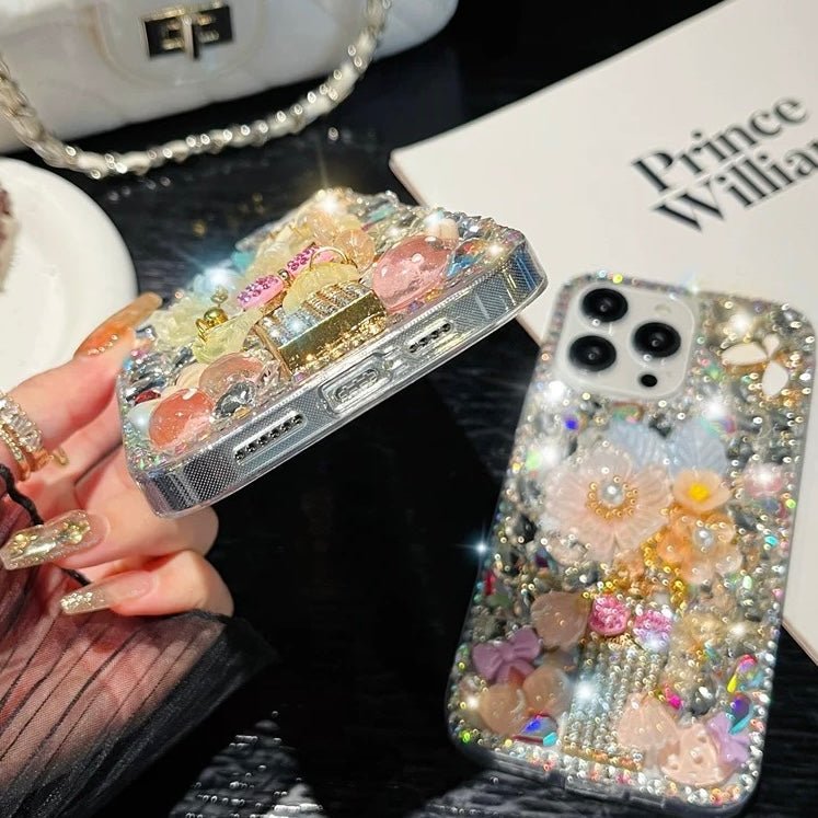 Bling Diamond Flower iPhone Case - CREAMCY