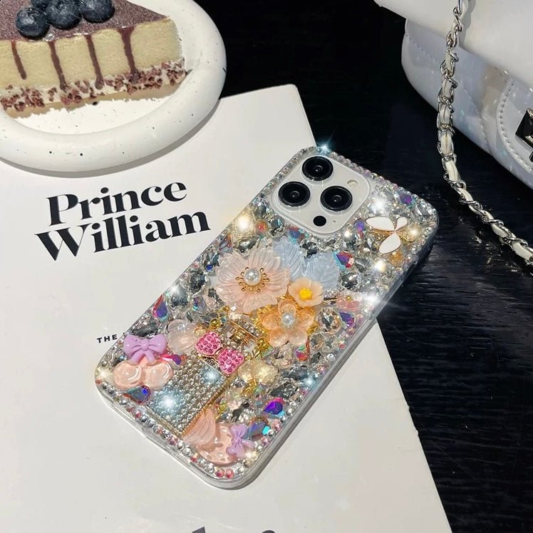 Bling Diamond Flower iPhone Case - CREAMCY