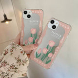 Blossoming Tulip Mirror iPhone Case - CREAMCY