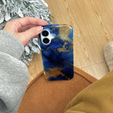 Blue - Gold Marble Opulence iPhone Case - CREAMCY