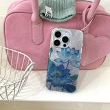 Blue Lotus Serenity iPhone Case - CREAMCY