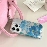 Blue Lotus Serenity iPhone Case - CREAMCY