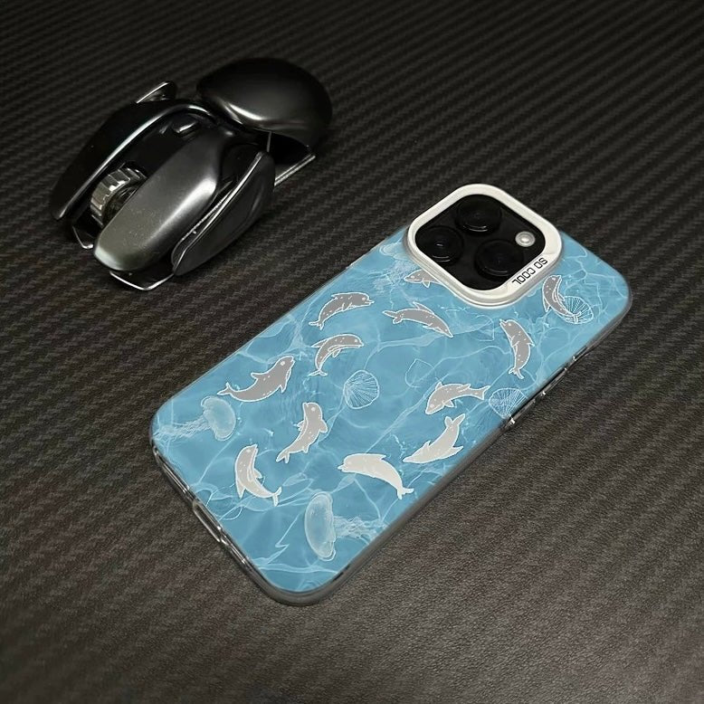 Blue Ocean Dolphin iPhone Case - CREAMCY