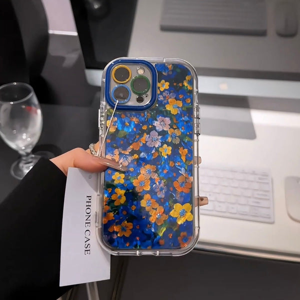 Blue Orchard Blush iPhone Case - CREAMCY