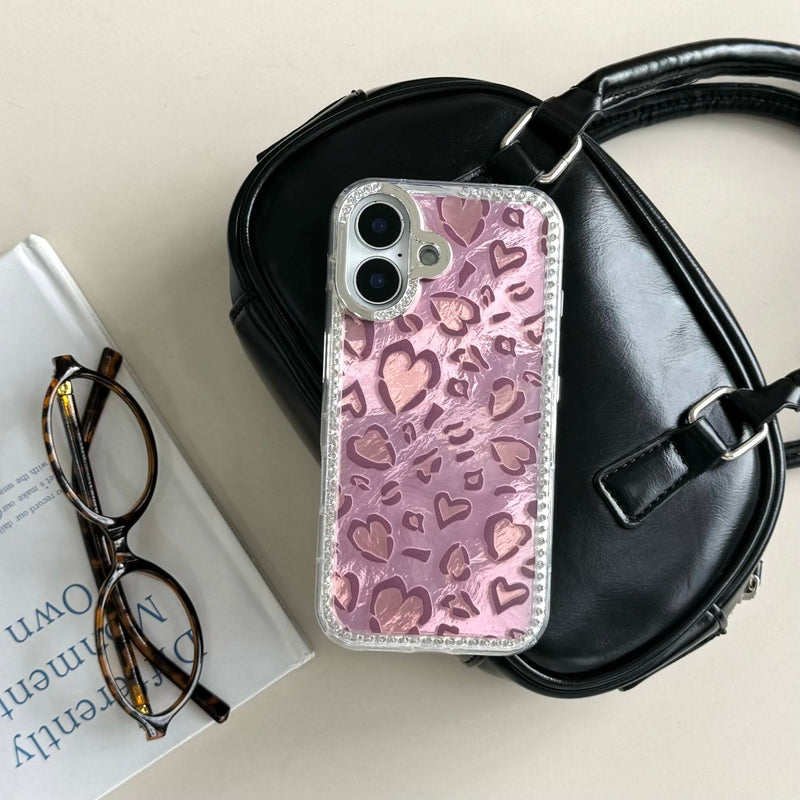 Blush Leopard Bling iPhone Case - CREAMCY