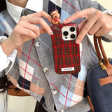 Crimson Checkered iPhone Case - CREAMCY