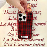 Crimson Checkered iPhone Case - CREAMCY