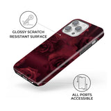 Crimson Rose Veil iPhone Case - CREAMCY
