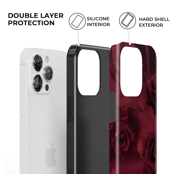 Crimson Rose Veil iPhone Case - CREAMCY