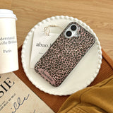 Dainty Brown Leopard Pattern iPhone Case - CREAMCY