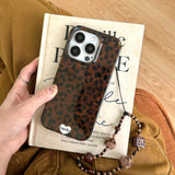 Dark Brown Leopard Print iPhone Case - CREAMCY