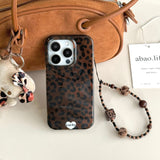 Dark Brown Leopard Print iPhone Case - CREAMCY