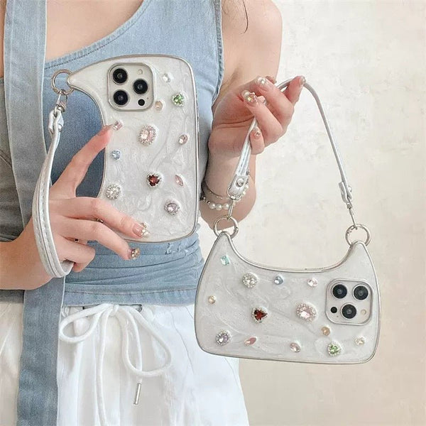 Ethereal Gemstone Aura Handbag iPhone Case - CREAMCY
