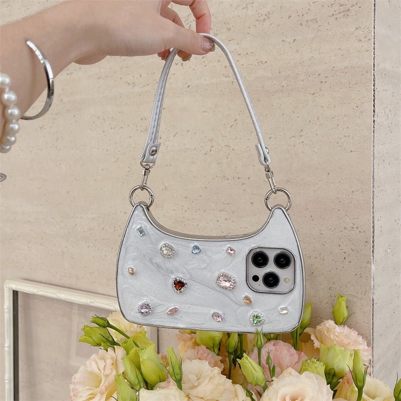 Ethereal Gemstone Aura Handbag iPhone Case - CREAMCY