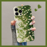 Fresh Daisy Graffiti Vine White Flower Artistic iPhone Case - CREAMCY