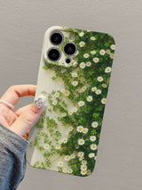Fresh Daisy Graffiti Vine White Flower Artistic iPhone Case - CREAMCY