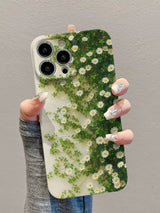 Fresh Daisy Graffiti Vine White Flower Artistic iPhone Case - CREAMCY