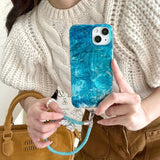 Gilded Ocean Blue 3D Butterfly iPhone Case - CREAMCY